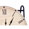 Table clock Gift Decor Black Wood (6 Units)