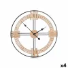 Настенное часы Gift Decor Чёрный Деревянный Металл Деревянный MDF 60 x 60 x 5 cm (4 штук)