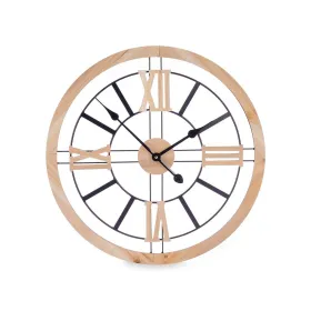 Seinäkello Gift Decor Musta Puu Metalli Puu MDF 60 x 60 x 4,5 cm (4 osaa)