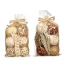 Koristeellinen pallosetti Gift Decor Valkoinen Ruskea 22 x 40 x 9 cm (12 osaa)
