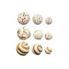 Set of Decorative Balls Gift Decor White Brown 14 x 31 x 10 cm (12 Units)