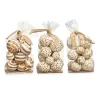 Dekoratīvo bumbu komplekts Gift Decor Balts Brūns 14 x 31 x 10 cm (12 gb.)
