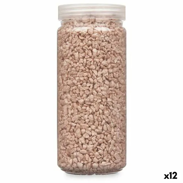 Decorative Stones Gift Decor Brown 2 - 5 mm 700 g 6,5 x 15,5 x 6,5 cm 6,2 x 15,3 x 6,2 cm (12 Units)