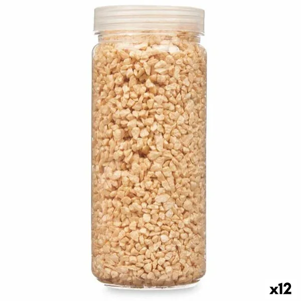 Decorative Stones Gift Decor Mustard 2 - 5 mm 700 g 6,5 x 15,5 x 6,5 cm 6,2 x 15,3 x 6,2 cm (12 Units)