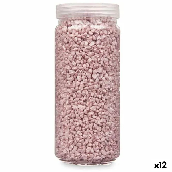 Decorative Stones Gift Decor Pink 2 - 5 mm 700 g 6,5 x 15,5 x 6,5 cm 6,2 x 15,3 x 6,2 cm (12 Units)
