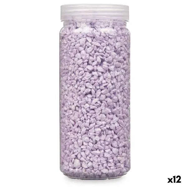 Decorative Stones Gift Decor Lilac 2 - 5 mm 700 g 6,5 x 15,5 x 6,5 cm 6,2 x 15,3 x 6,2 cm (12 Units)