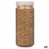Decorative Stones Gift Decor Golden 2 - 5 mm 700 g 6,5 x 15,5 x 6,5 cm 6,2 x 15,3 x 6,2 cm 6,5 x 15,8 x 6,5 cm (12 Units)