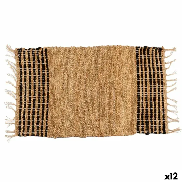 Carpet Gift Decor Black Natural 60 x 90 cm (12 Units)