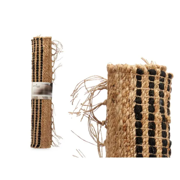 Ковер Gift Decor Чёрный Натуральный Лучи 70 x 1 x 140 cm (8 штук)