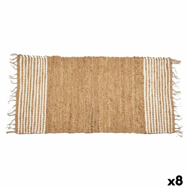 Kilimas Gift Decor Juoda Natūralus Dryžiai 70 x 1 x 140 cm (8 vnt.)
