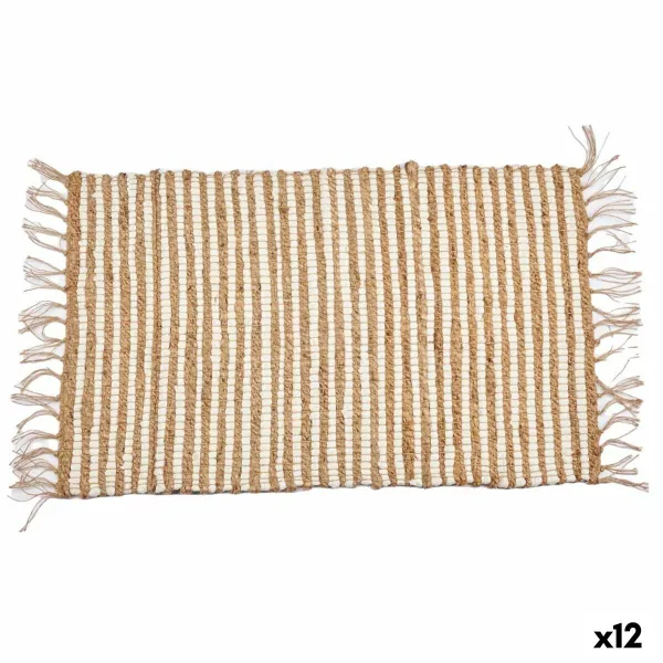 Ковер Gift Decor Белый Натуральный Лучи 60 x 1 x 90 cm (12 штук)