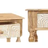 Мебель для прихожей с 2 ящиками Gift Decor Белый Коричневый 98 x 77 x 42 cm Изгиб