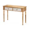 Vestibila galds ar 2 atvilktnēm Gift Decor Balts Brūns 98 x 77 x 42 cm Strīpas