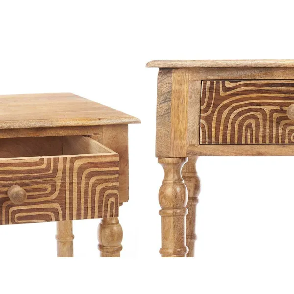 Stalas su 2 stalčiais Gift Decor Ruda 98 x 77 x 42 cm Išlinkimas