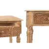 Hall Table with 2 Drawers Gift Decor Brown 98 x 77 x 42 cm Curve
