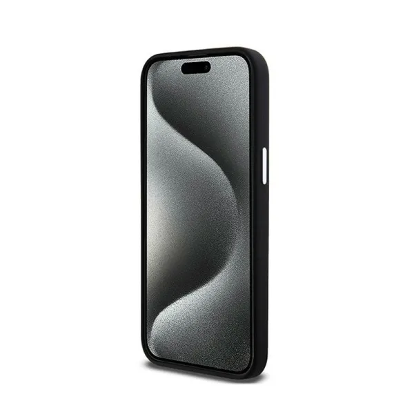 DKNY Liquid Silicone Small Metal Logo MagSafe - Case for iPhone 15 Pro Max (black)