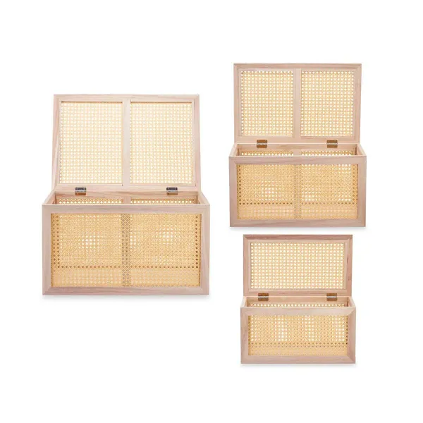 Ceļojumu bagāžas komplekts Gift Decor Dabisks Paulovnijas koks 43 x 25 x 23 cm 50 x 32 x 28 cm 57 x 33 x 39 cm 3 Daudzums