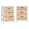 Chest of drawers Gift Decor Rattan Natural 40 x 58 x 29 cm 3 drawers