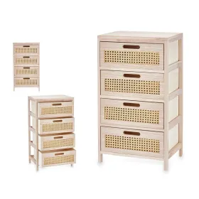 Lipasto Gift Decor Rattan Luonnollinen 40 x 73 x 29 cm 40 x 70 x 29 cm 4 laatikkoa