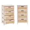Lipasto Gift Decor Rattan Luonnollinen 40 x 73 x 29 cm 40 x 70 x 29 cm 4 laatikkoa