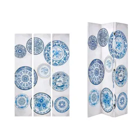 Aizslietnis Gift Decor Zils Balts Canvas 122 x 2,5 x 180 cm 40 x 180 x 7 cm Nazis
