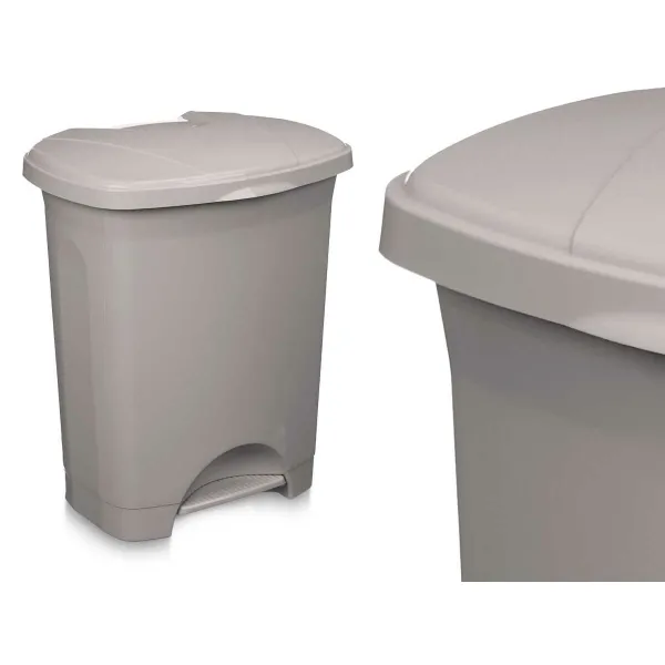Atkritumu tvertne ar pedāli Pelēks Plastmasa 30 L (4 gb.)