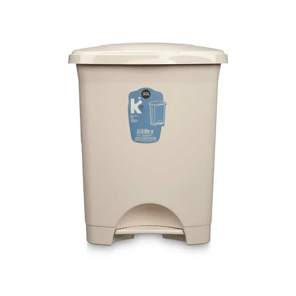 Мусорное ведро с педалью Бежевый Пластик 30 L (4 штук)