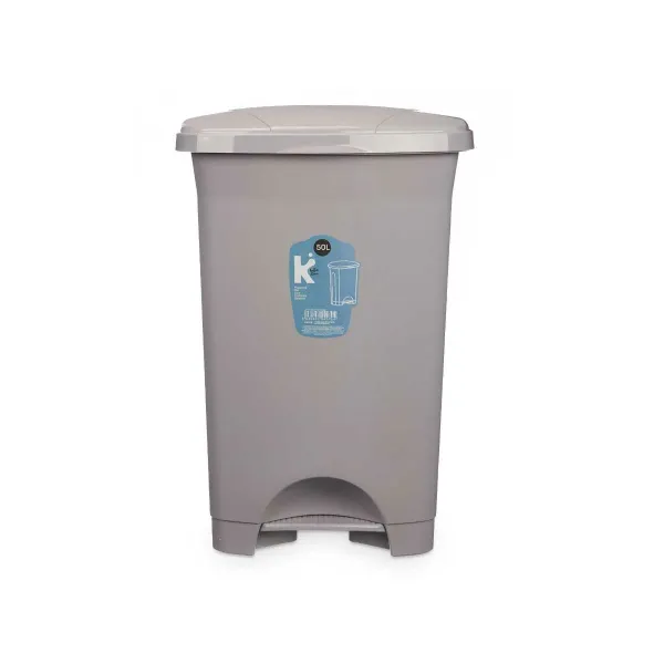 Мусорное ведро с педалью Серый Пластик 50 L (3 штук)