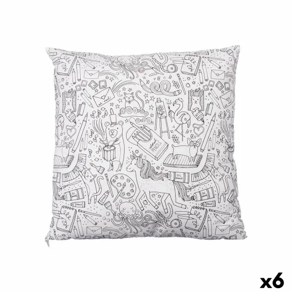Tyyny Pincello Valkoinen Musta 43 x 13 x 43 cm Maalaukseen (6 osaa)
