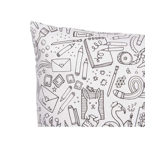 Подушка Pincello Белый Чёрный 43 x 13 x 43 cm Для рисования (6 штук)