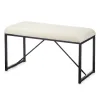 Suoliukas Gift Decor Balta Metalinis Audinys 81 x 42 x 38 cm