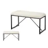 Suoliukas Gift Decor Balta Metalinis Audinys 81 x 42 x 38 cm