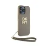 DKNY Wrist Strap Stock Logo - Case for iPhone 15 Pro (Beige)