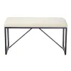 Suoliukas Gift Decor Balta Metalinis Audinys 81 x 42 x 38 cm