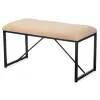Suoliukas Gift Decor Rusvai gelsva Metalinis Audinys 81 x 42 x 38 cm