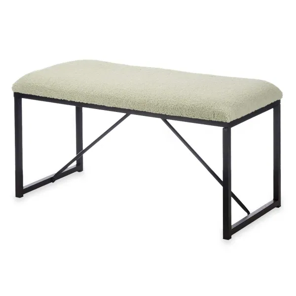 Скамья Gift Decor Зеленый Металл Ткань 81 x 42 x 38 cm
