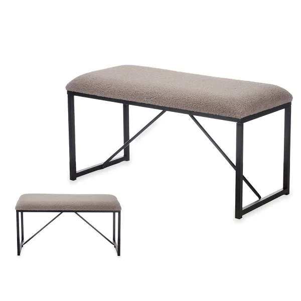 Suoliukas Gift Decor Ruda Metalinis Audinys 81 x 42 x 38 cm