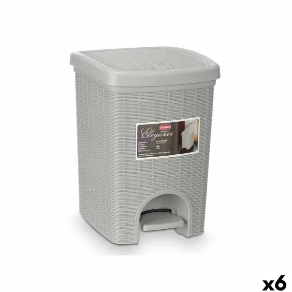 Мусорное ведро Stefanplast Светло-серый Пластик 20 L (6 штук)