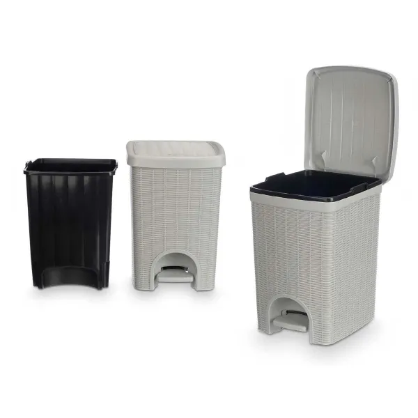 Atkritumu tvertne Stefanplast Gaiši pelēks Plastmasa 20 L (6 gb.)