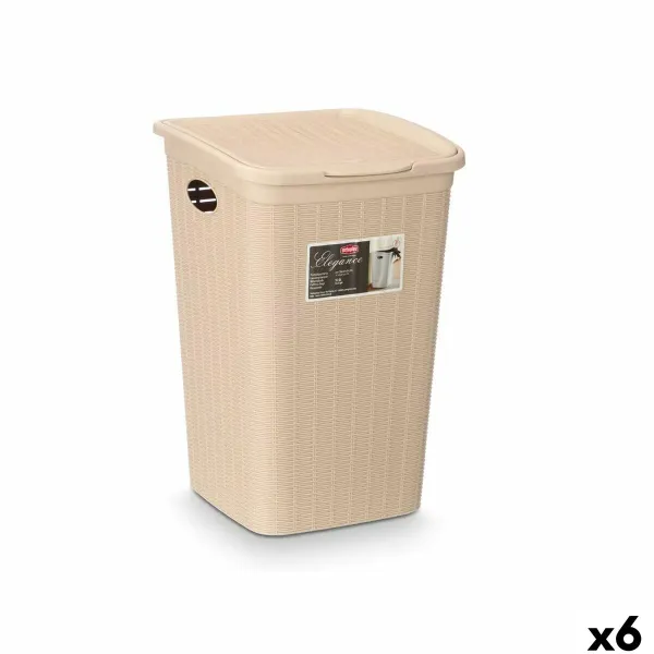 Контейнерное ведро Stefanplast Кремовый Пластик 50 L 36 x 54,5 x 38 cm (6 штук)