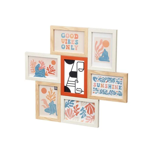 Фото рамка Gift Decor Разноцветный Металл Деревянный MDF (6 штук)