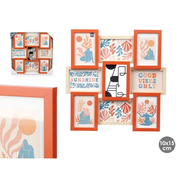 Фото рамка Gift Decor Разноцветный Металл Деревянный MDF (6 штук)
