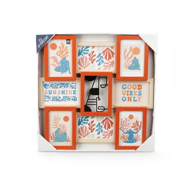 Фото рамка Gift Decor Разноцветный Металл Деревянный MDF (6 штук)