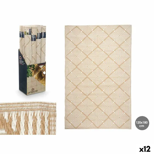 Ковер Gift Decor Белый Бежевый полипропилен 120 x 180 cm (12 штук)