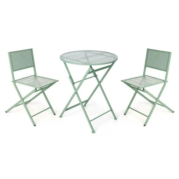 Stalo rinkinys su 2 kėdėmis Ibergarden Žalia 0,96 x 60 x 22,5 cm