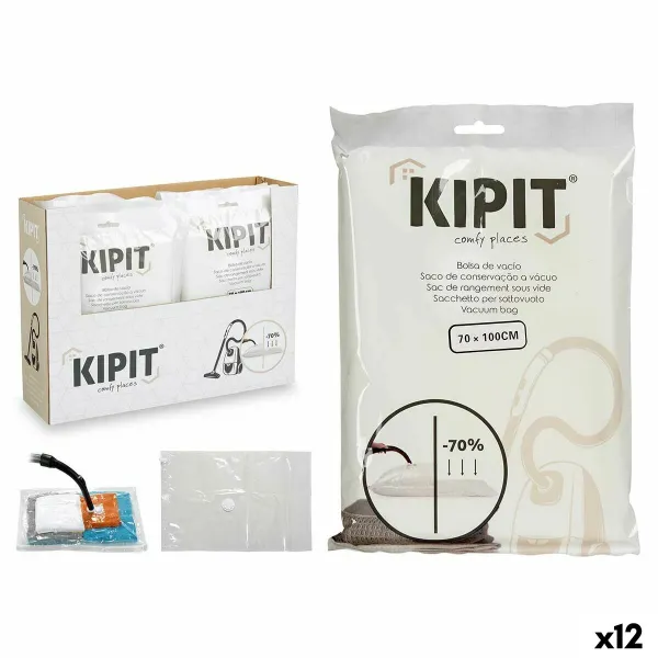 Vakuuminiai krepšiai Kipit Skaidrus Plastmasinis 20 x 30 x 3 cm 70 x 100 cm (12 vnt.)