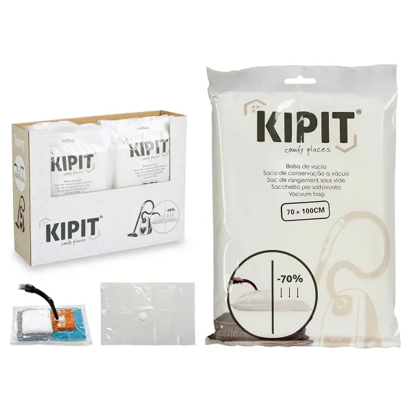 Vakuuminiai krepšiai Kipit Skaidrus Plastmasinis 20 x 30 x 3 cm 70 x 100 cm (12 vnt.)