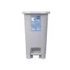 Мусорное ведро с педалью Серый Пластик 25 L (6 штук)