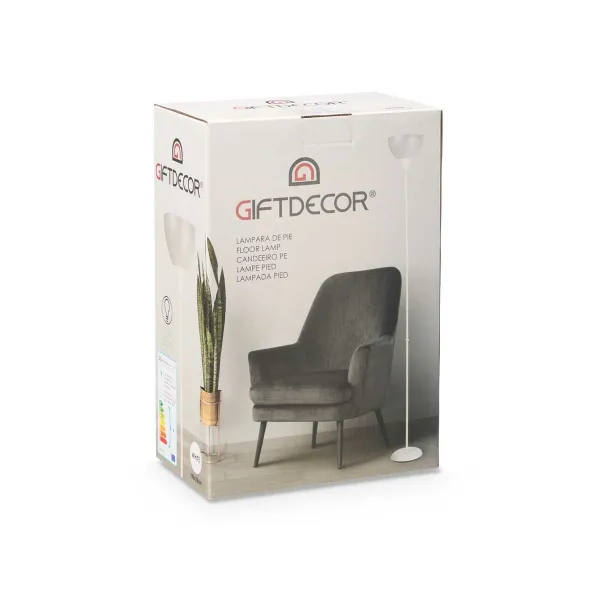 Grīdas lampa Gift Decor Balts 60 W 220-240 V 22 x 185 x 22 cm (2 gb.)