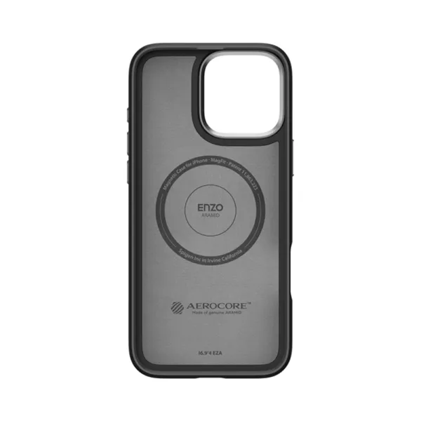 Spigen Enzo Aramid Mag MagSafe - Case iPhone 16 Pro (Black / Silver)
